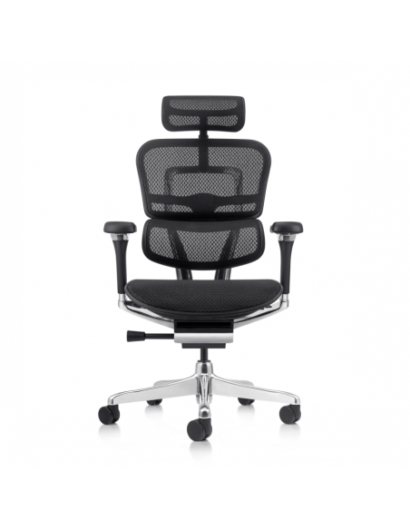 Офис стол Ergohuman Elite Pro Gen 2 черен - 5D подлакътници с алуминиеви детайли