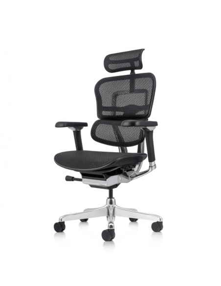 Премиум стол за бюро Ergohuman Elite Pro с лумбална опора и recline limiter - страничен изглед