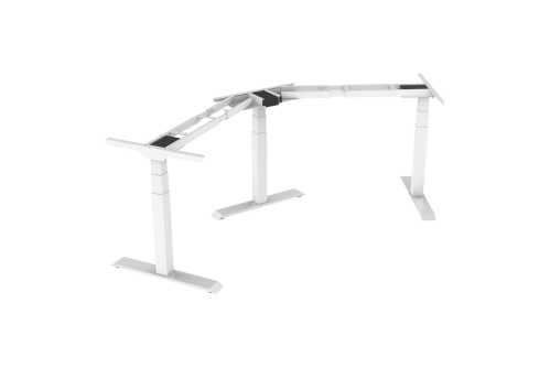 L-образно електрическо бюро Prodesk Trio с три крака