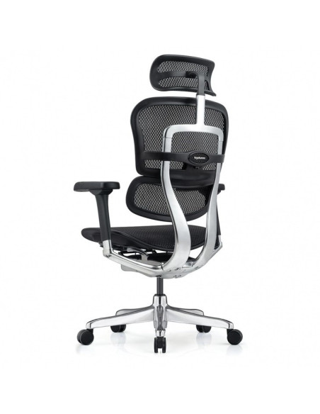 Ergohuman Elite Gen 2 черен - полирана алуминиева основа и dual pivot механизъм