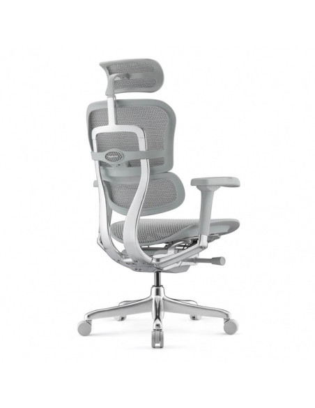 Премиум ергономичен стол Ergohuman Elite Gen 2 сив - страничен изглед с подглавник