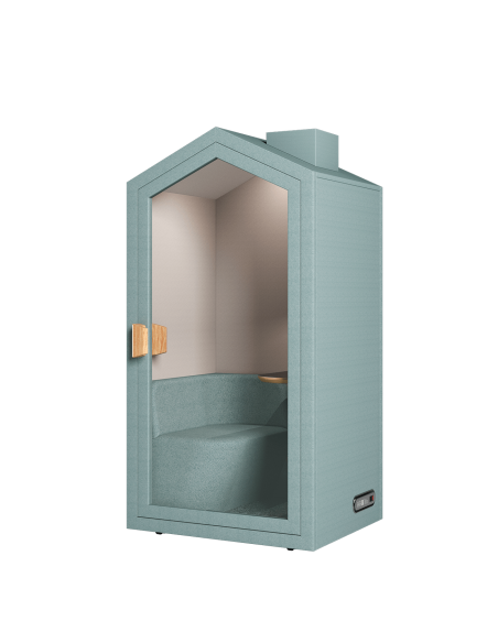 Cottage Pod кабина за срещи шумоизолираща в цвят скандинавско зелено