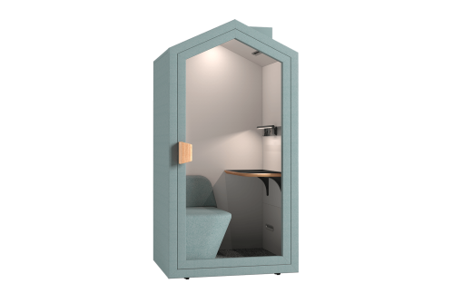 Акустична кабина Cottage Pod в цвят скандинавско зелено