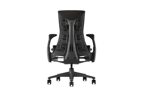 Ергономичен стол Herman Miller Embody в черно – изглед отпред