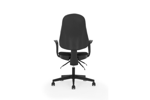 Работен стол Nowy Styl Offix Ergo отзад – черна дамаска Lucia YB-009