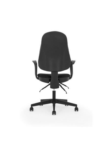 Работен стол Nowy Styl Offix Ergo отзад – черна дамаска Lucia YB-009