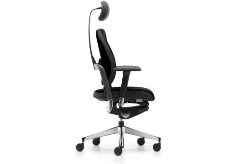 Офис стол Xenium Duo-Back с подглавник отстрани – профил на облегалката и механизъм Dynamic Plus