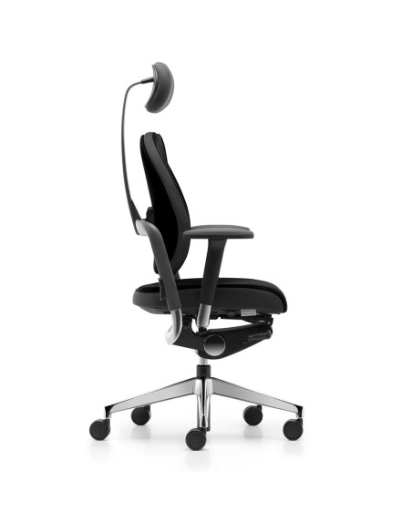 Офис стол Xenium Duo-Back с подглавник отстрани – профил на облегалката и механизъм Dynamic Plus