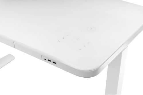Ергономично бюро Prodesk Elegance с USB-A и USB-C портове в ръба на плота