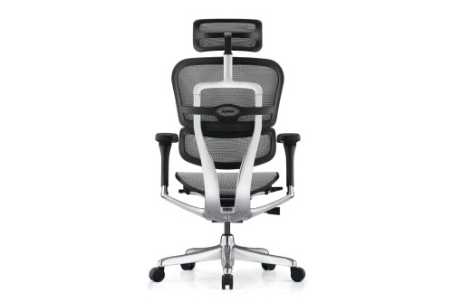 Стол за бюро Ergohuman Gen2 Elite, сив меш – изглед отзад под ъгъл