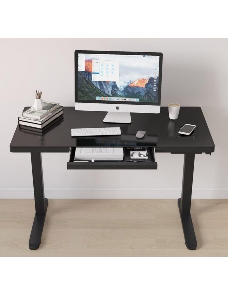 Prodesk Glass - бюро за работа с повдигащ механизъм черно Prodesk Glass - бюро за работа с повдигащ механизъм черно